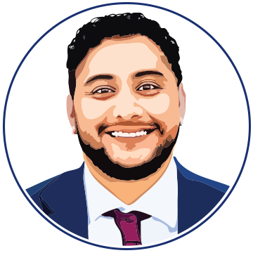 Ev Aparicio headshot illustration.