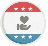 Icon design representing charitable and social benefit organizations.