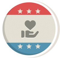Icon design representing charitable and social benefit organizations.