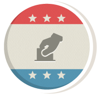 Icon design representing Super PACs.
